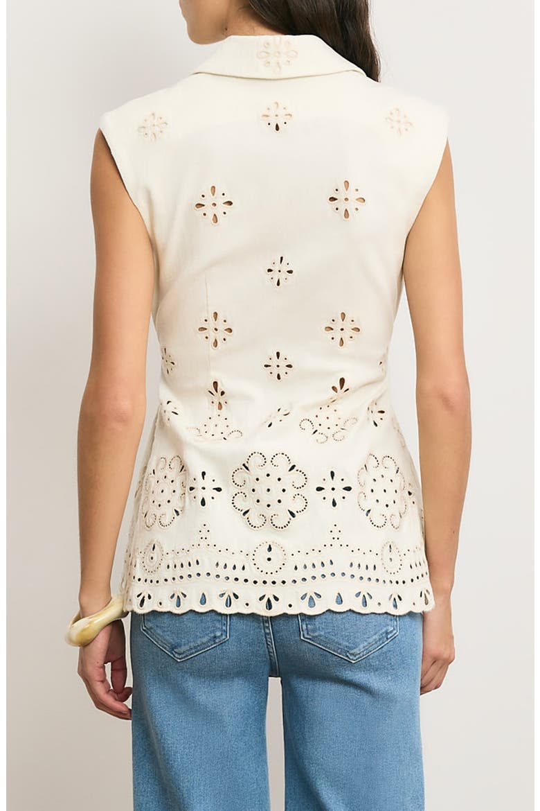 Townes Eyelet Vest, Alternate, color, DOVE