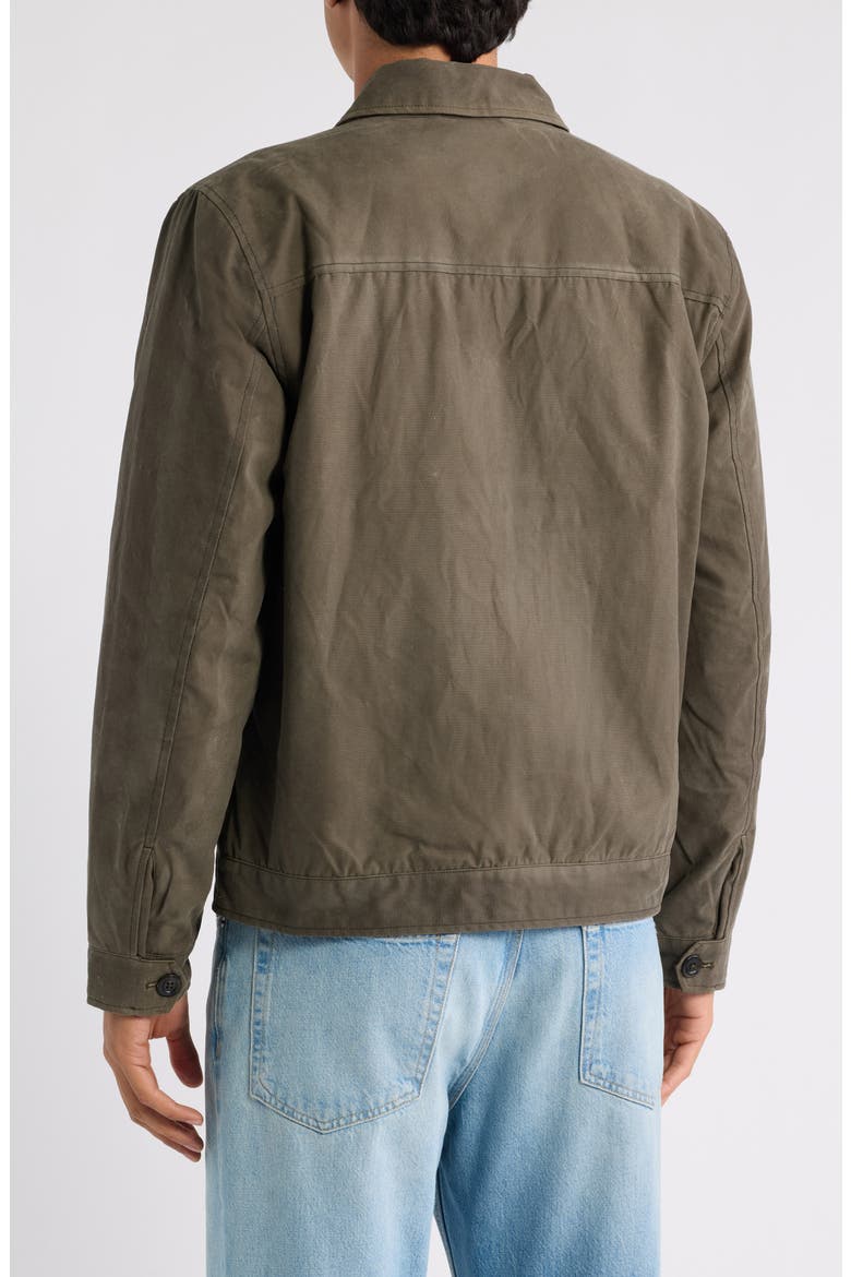 Waxed Canvas Trucker Jacket, Alternate, color, OLIVE