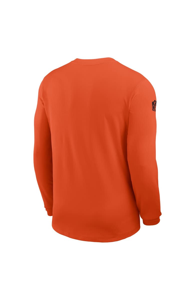 Nike Men's Nike Orange Cincinnati Bengals Sideline Coach UV Performance Long Sleeve T-Shirt, Alternate, color, Orange