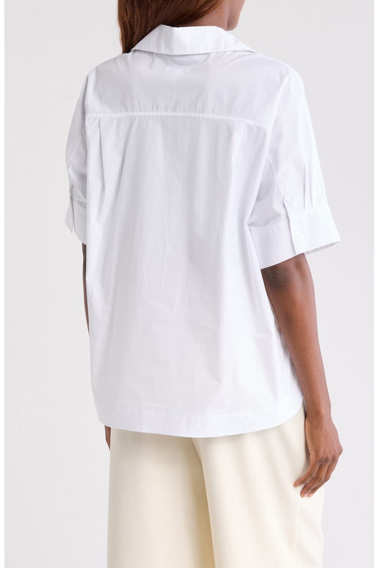 Oversize Poplin Popover Shirt, Alternate, color, WHITE