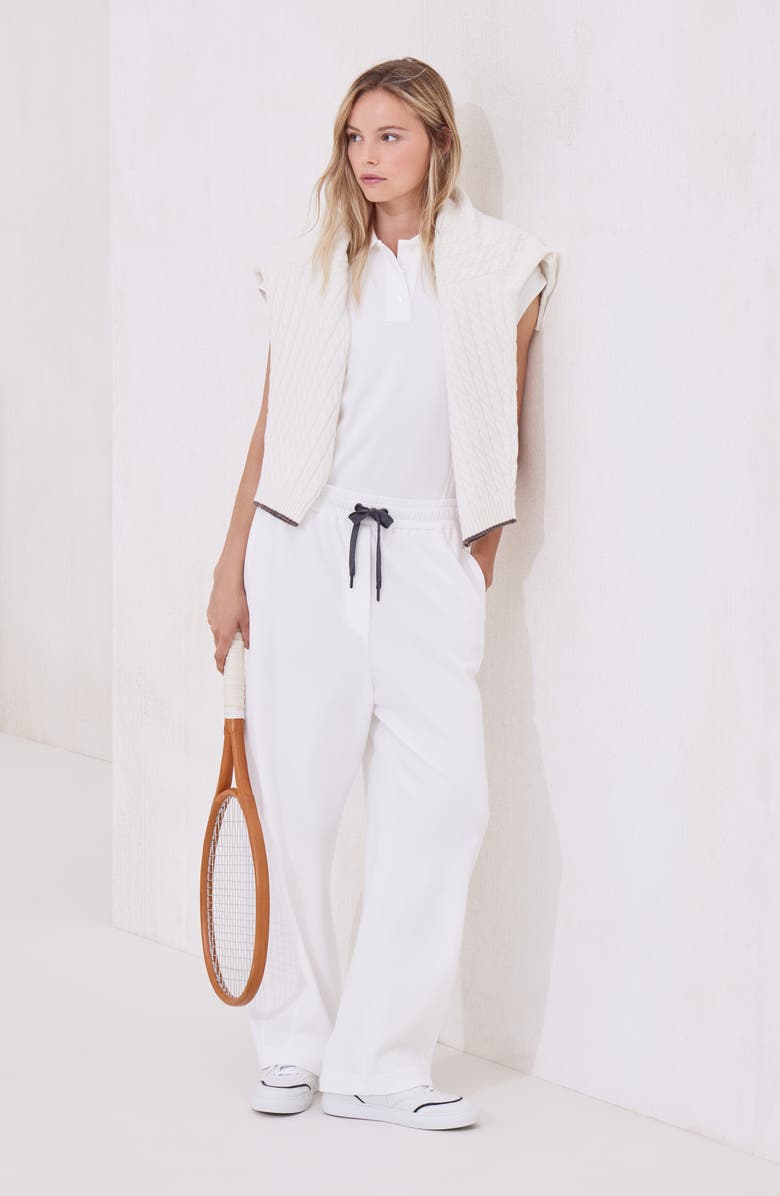 Brunello Cucinelli Piqué polo shirt, Alternate, color, White