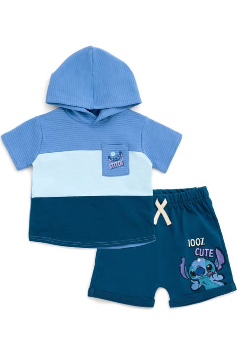 Mickey Mouse French Terry Hooded Tee and Shorts Set