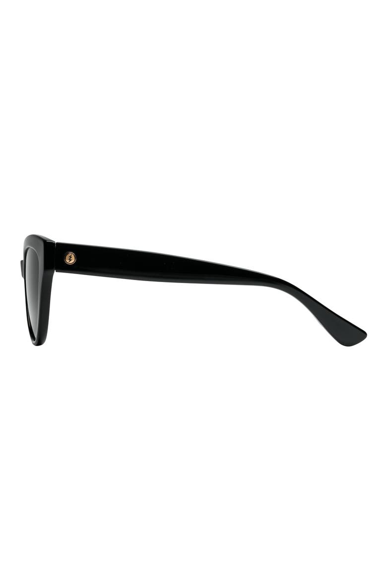 Indio 58mm Polarized Cat Eye Sunglasses, Alternate, color, GLOSS BLACK/ GREY