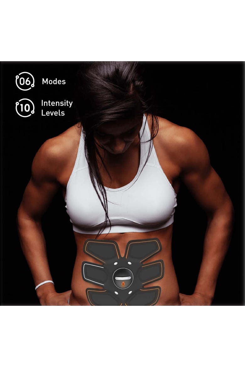 Wireless Muscle Stimulator & Abdominal Toning Massager Set, Alternate, color, Black