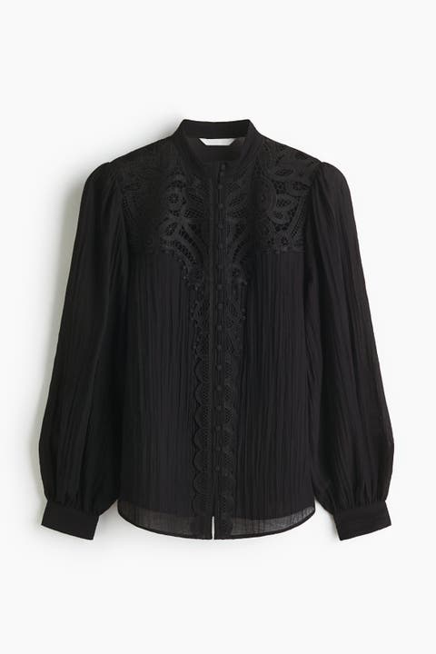 Lace-yoke Blouse