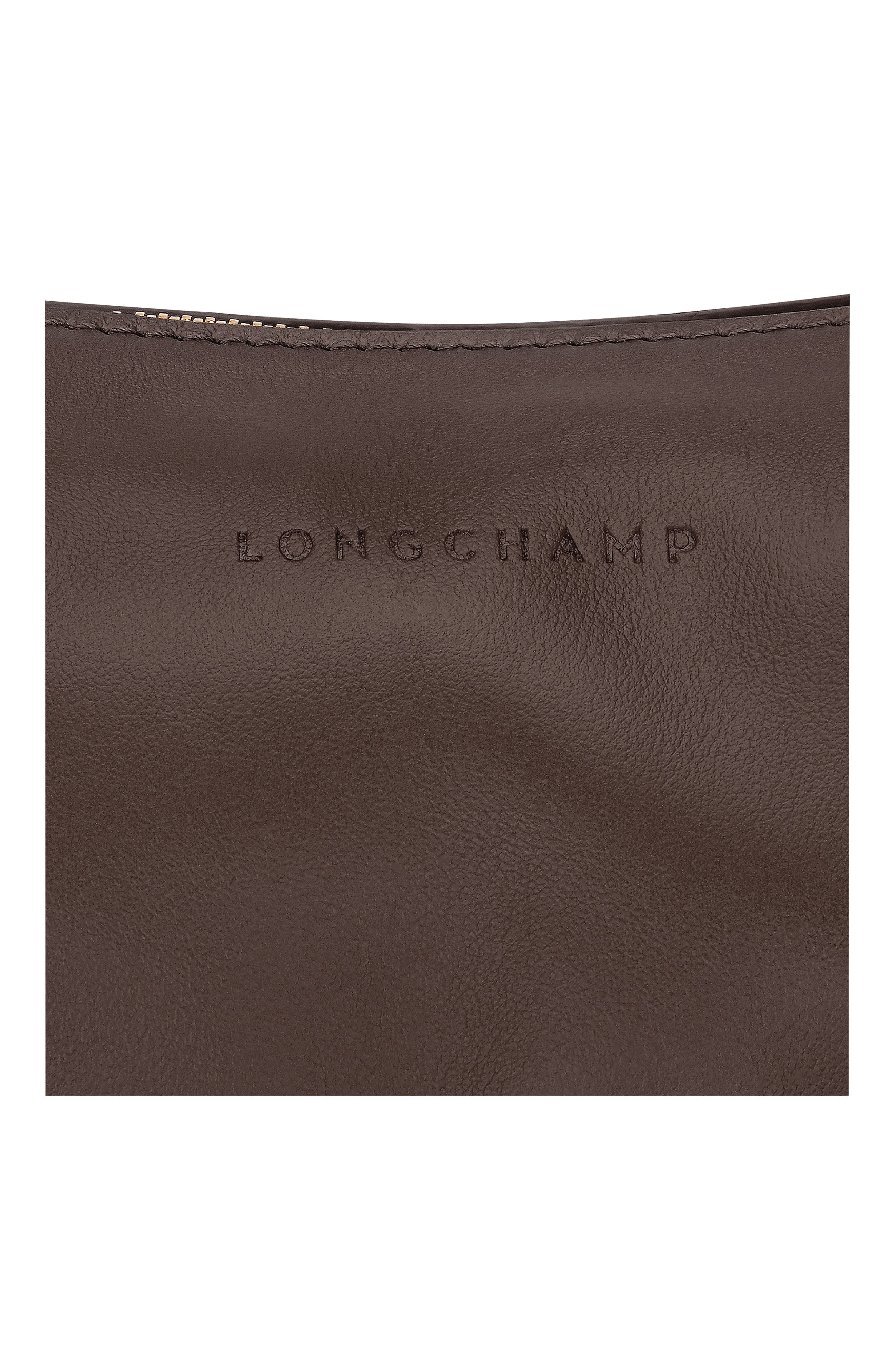 Longchamp Looong East/West Leather Shoulder Bag, Alternate, color, Mocha