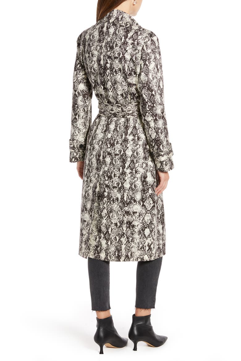 Classic Trench Coat (Nordstrom Exclusive), Alternate, color, IVORY BIRCH SNAKE