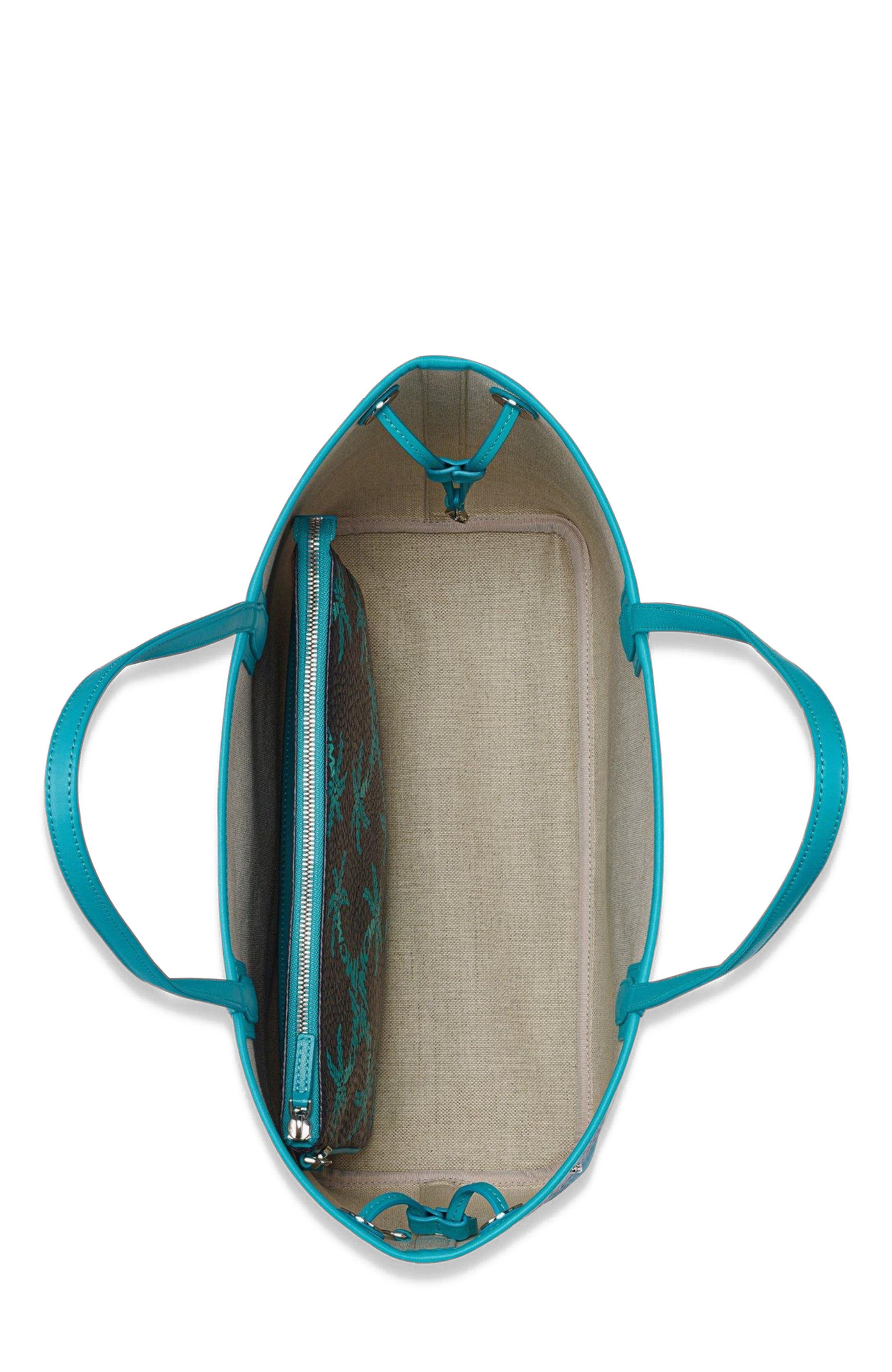 MCM Liz Shopper in Studded Palm Canvas, Alternate, color, 