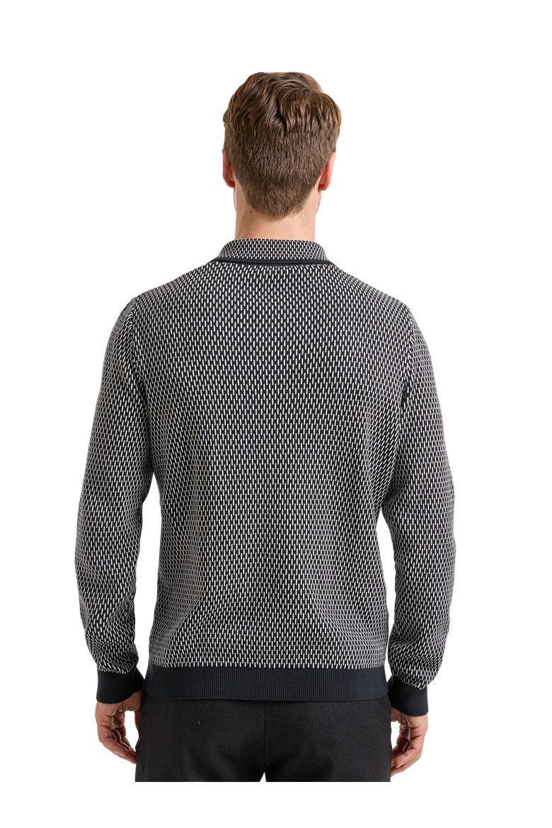 Cotton Button Front Cardigan Sweater, Alternate, color, Black/White