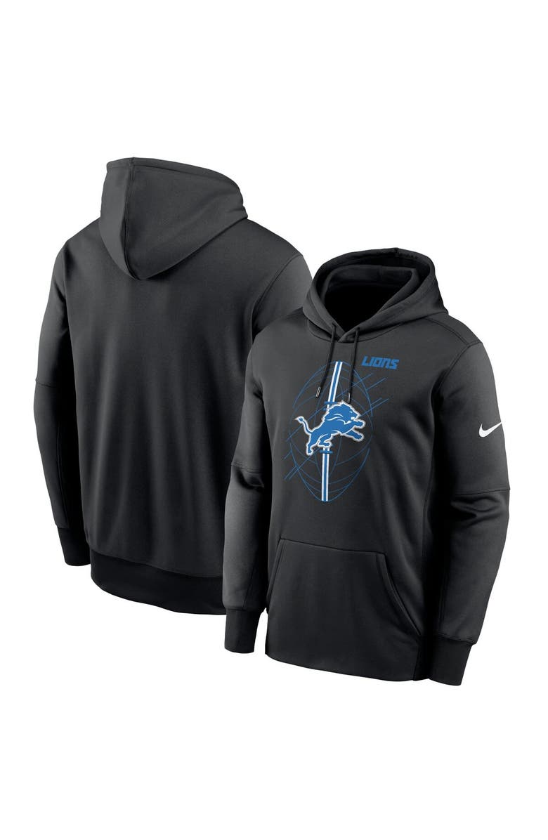 Nike Men's Nike Black Detroit Lions Team Performance Pullover Hoodie, Main, color, 