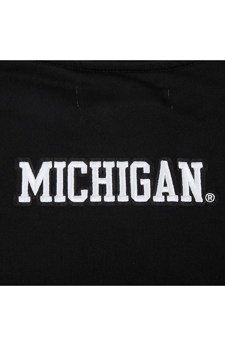 PRO STANDARD Women's Pro Standard Black Michigan Wolverines Pearl Cropped Pullover Sweatshirt, Alternate, color, Black