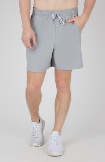 90 Degree By Reflex Warp End Zone Shorts In Sleet