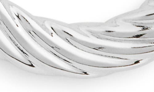 Argento Vivo Textured Oval Hoop Earrings In Silver