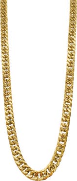 Adornia Water Resistant Cuban Chain Necklace