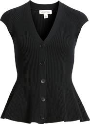 Nordstrom Rib Peplum Top