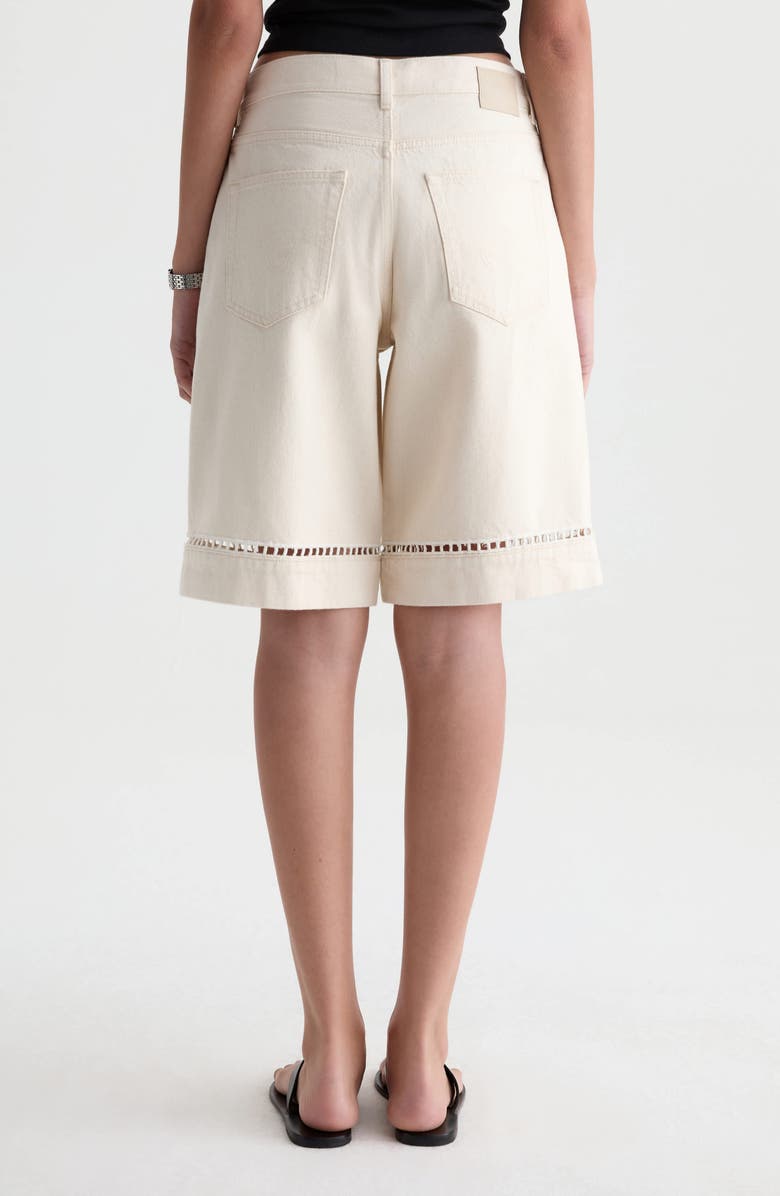 AG Thalia Ladder Stitch Detail Denim Shorts, Alternate, color,