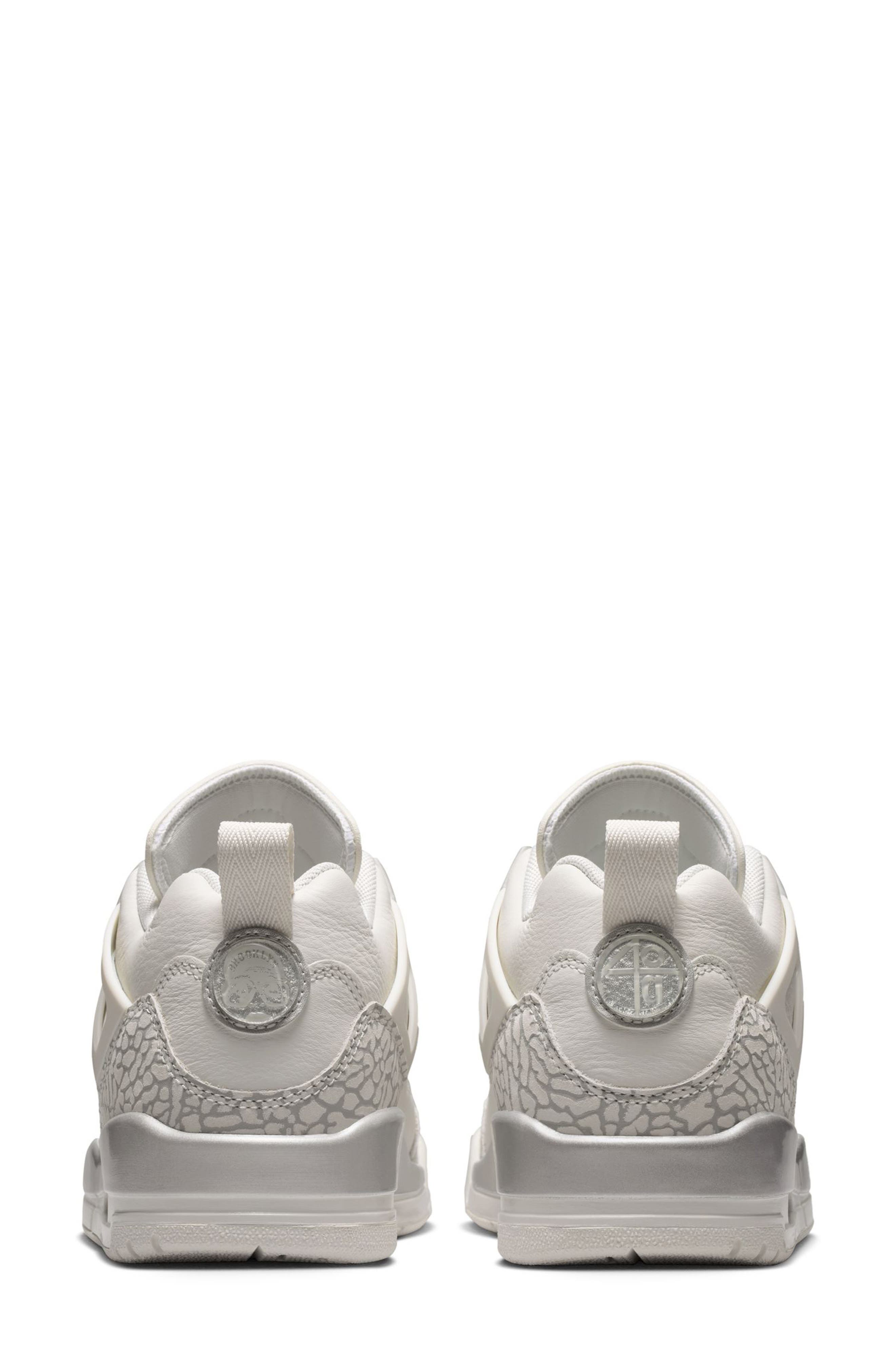 Jordan Spizike Low Sneaker, Alternate, color, 101 Swan/M Silv