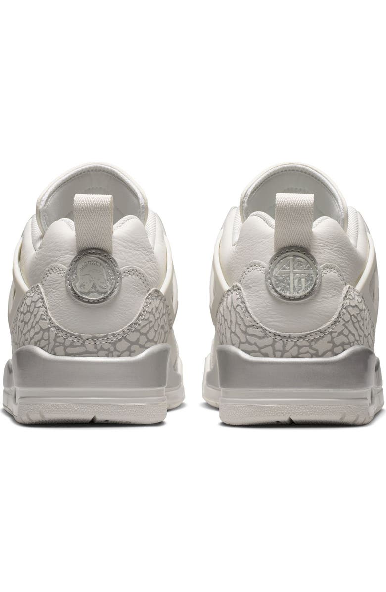 Jordan Spizike Low Sneaker, Alternate, color, 101 Swan/M Silv