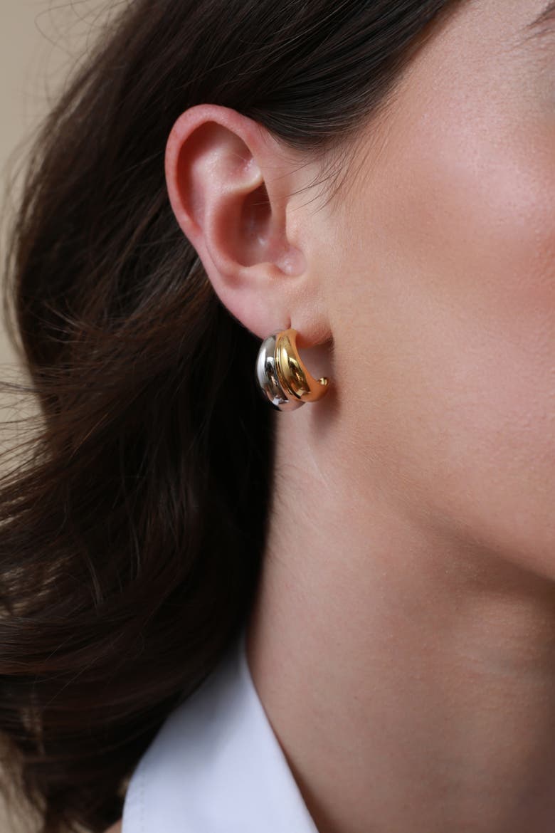 Two Tone Bubble Hoops, Alternate, color, Two Tone