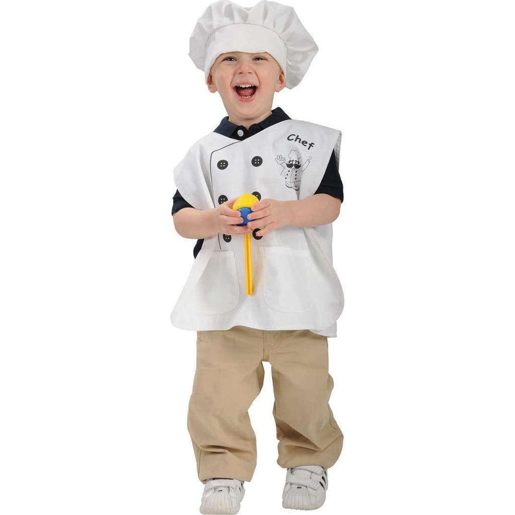 Kaplan Early Learning Company Toddler Chef Vest & Hat In White