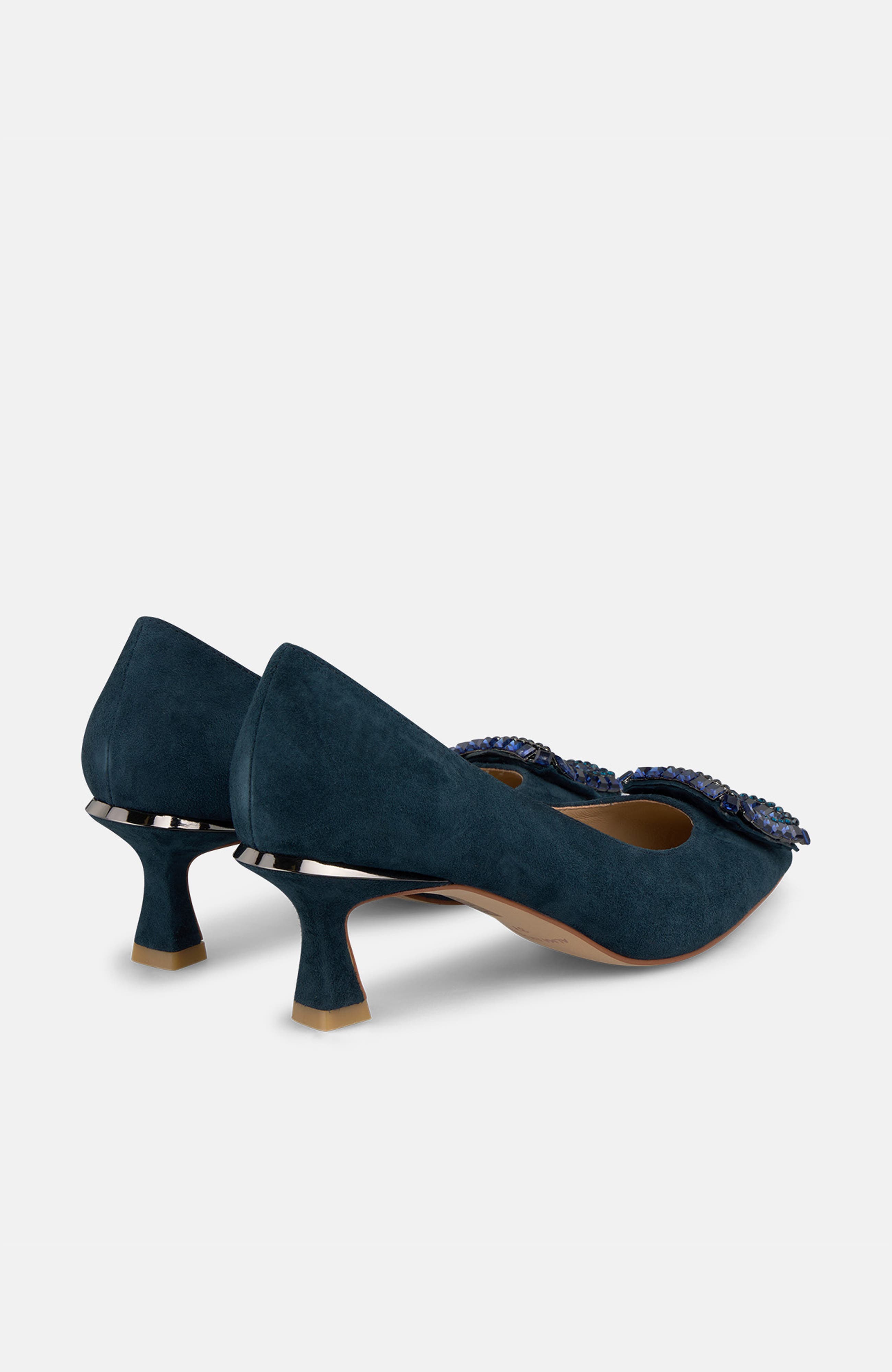 Low Shoe with Ornament, Alternate, color, Navy
