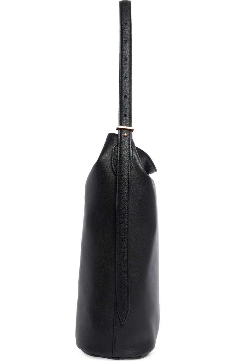 Sam Edelman Harlyn Pebbled Leather Bucket Bag, Alternate, color, Black