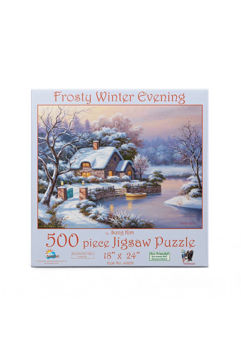 Frosty Winter Evening 500 piece Jigsaw Puzzle for Adults, Alternate, color, Multicolor