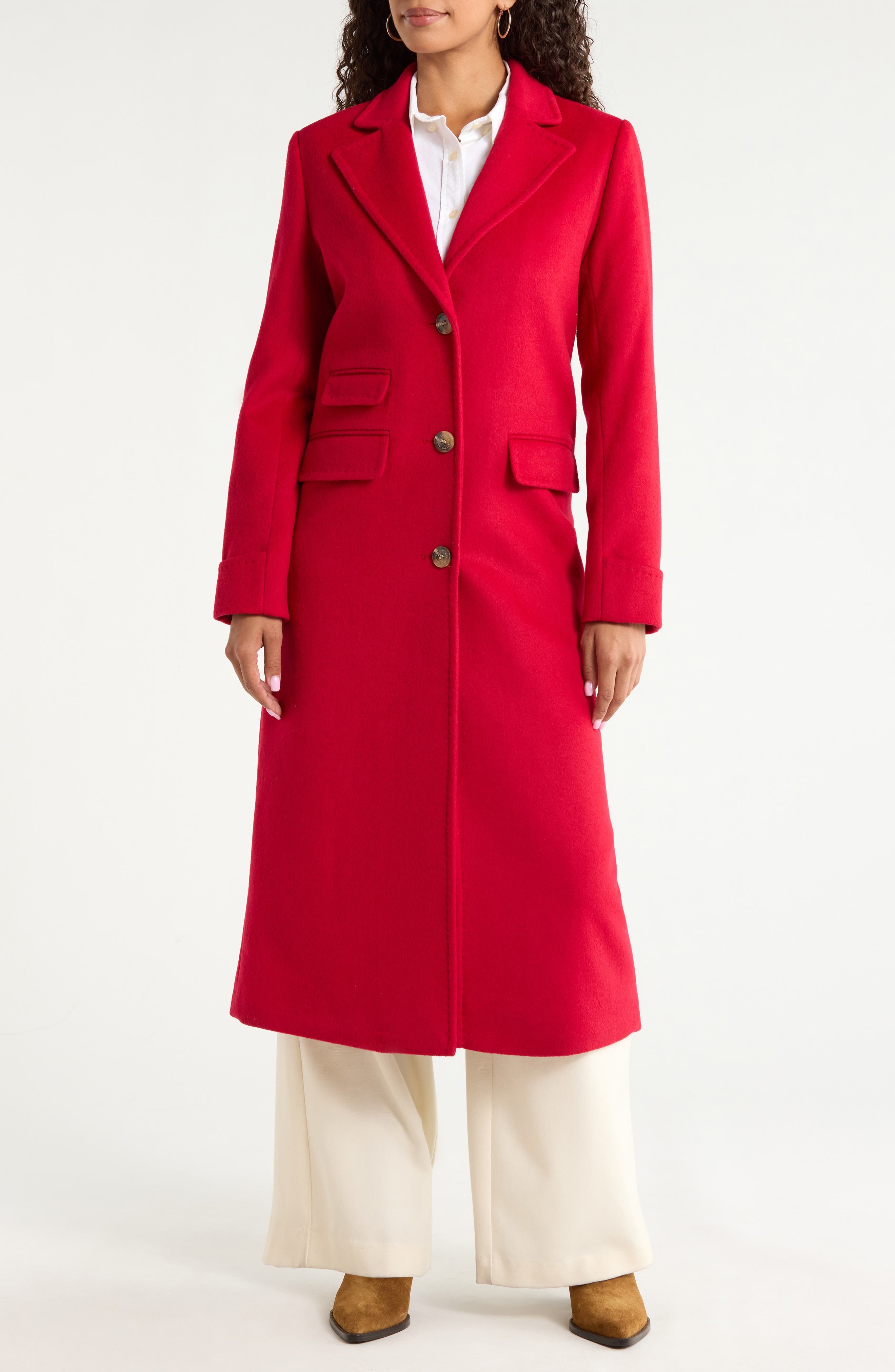 Женские куртки Lauren Ralph Lauren Longline Wool Blend Reefer Coat — фото 4