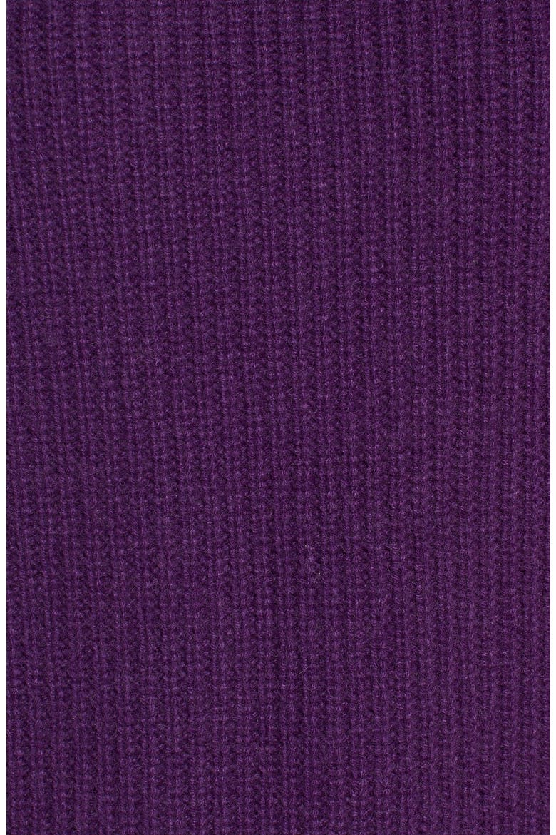 Wide Cuff Turtleneck Cashmere Sweater, Alternate, color, PURPLE ROYAL