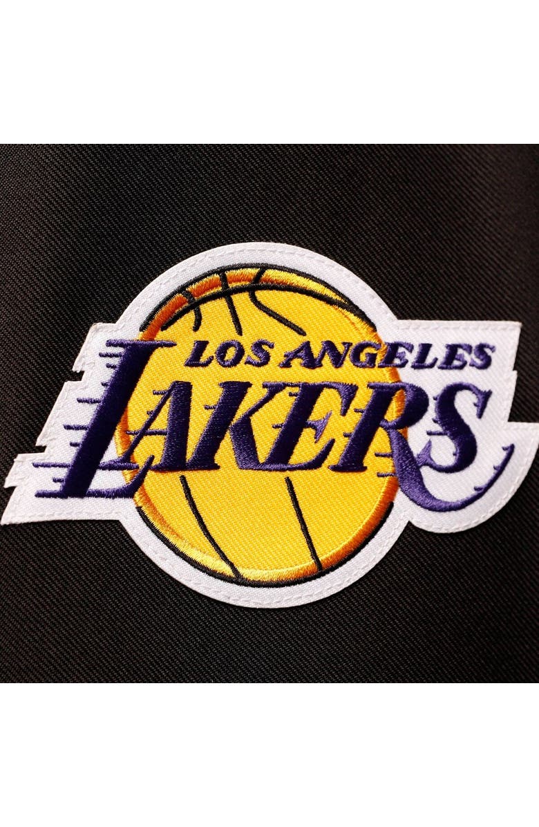 JH DESIGN Women's JH Design Black Los Angeles Lakers Plus Size Poly Twill Full-Snap Jacket, Alternate, color,