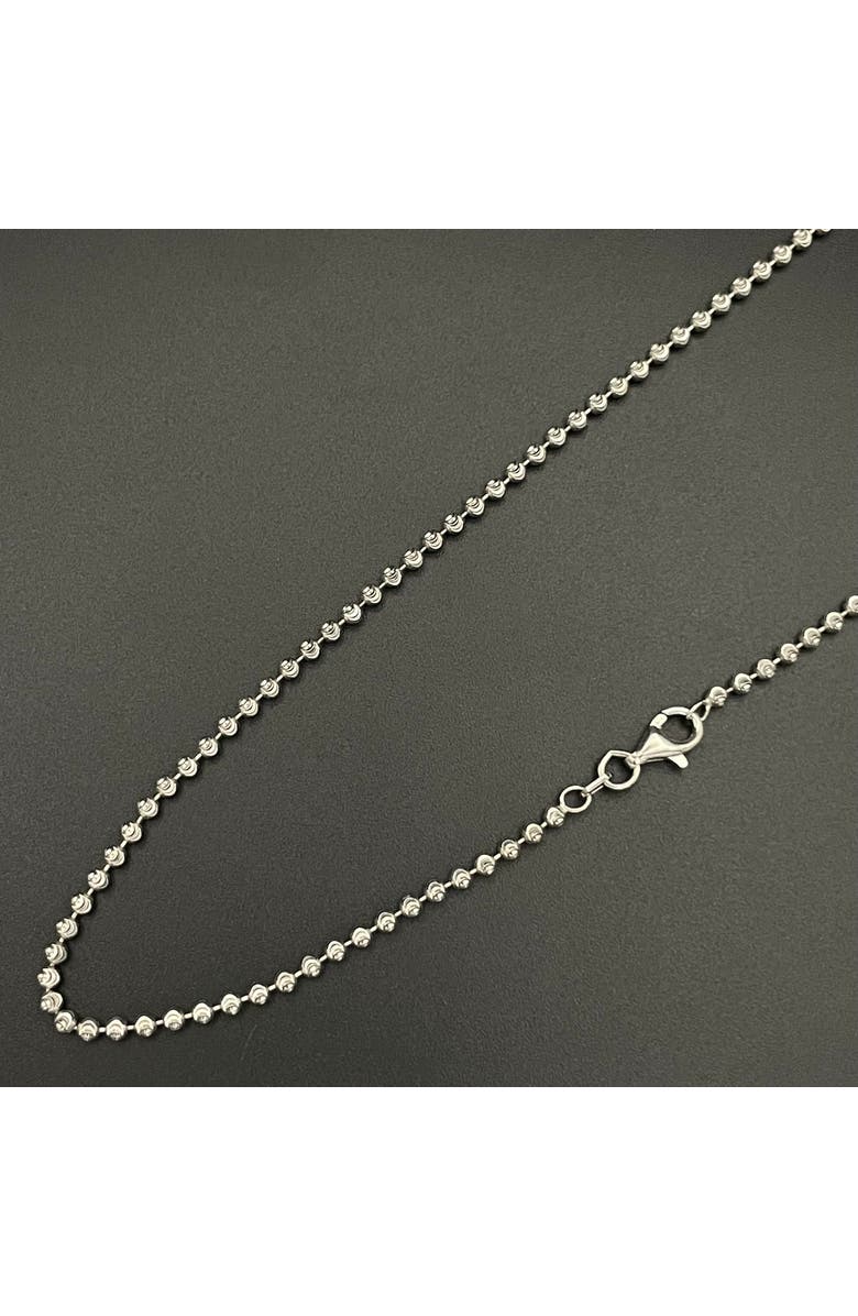 Donatello Gian Sterling Silver Cut Bead Ball Necklace, Alternate, color, Silver