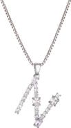 Adornia Mixed Crystal Initial Pendant Necklace