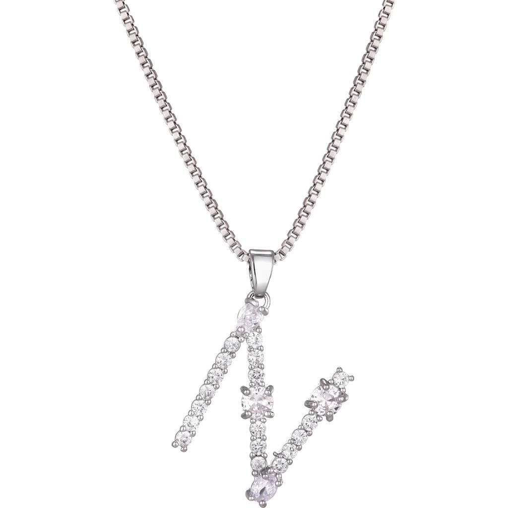 Adornia Mixed Crystal Initial Pendant Necklace