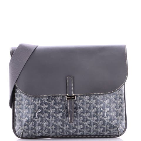 Coursier Messenger Bag Coated Canvas and Leather