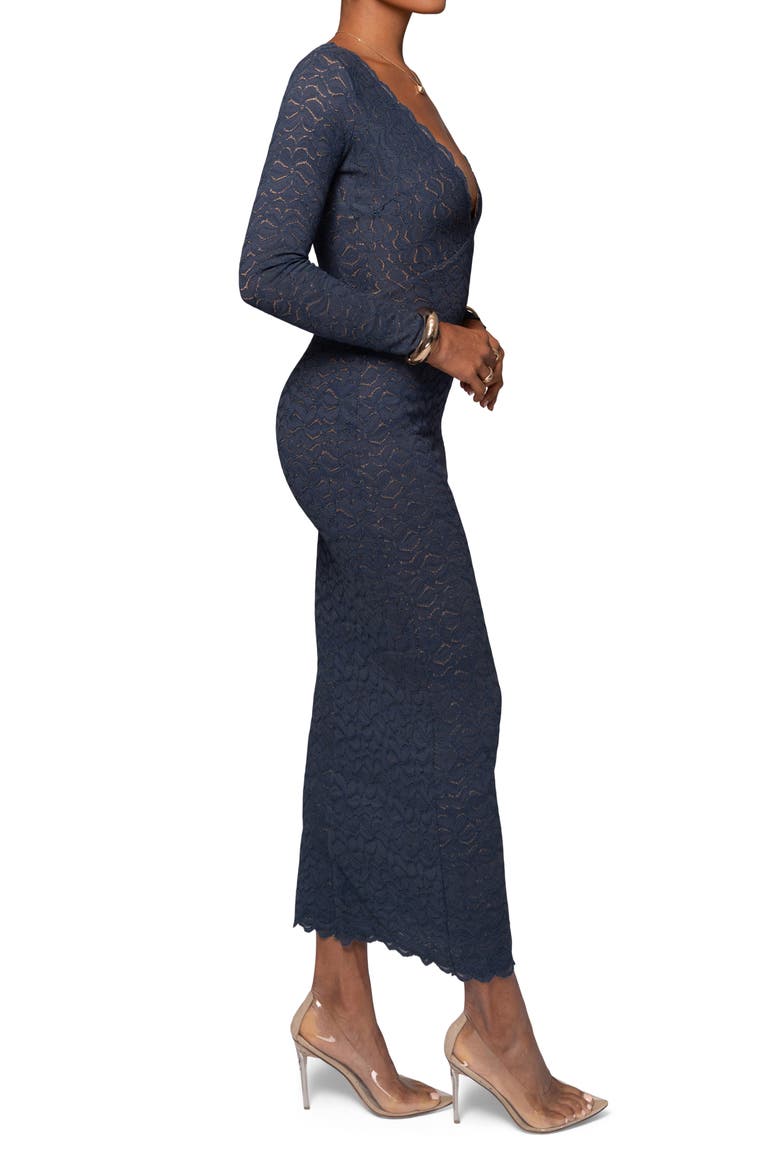 Reunited Lace Long Sleeve Maxi Dress, Alternate, color, BLUE