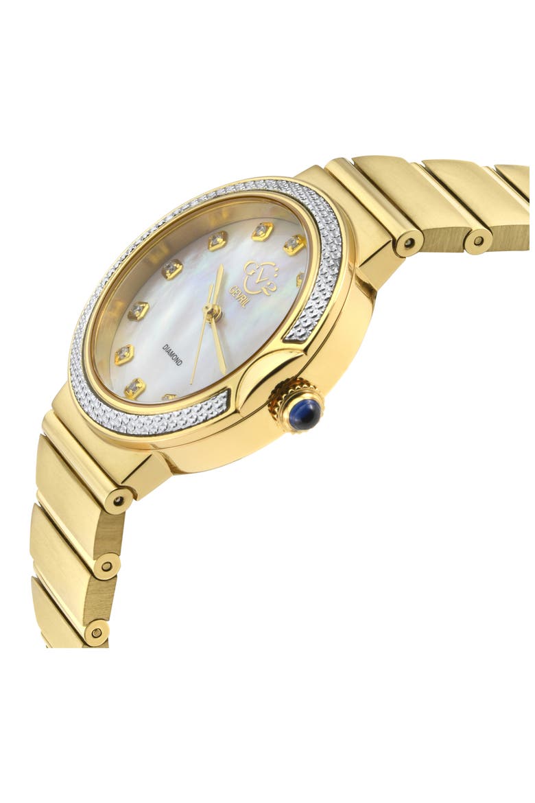 Sorrento Diamond Bracelet Watch, 32mm - 0.013ct., Alternate, color, GOLD