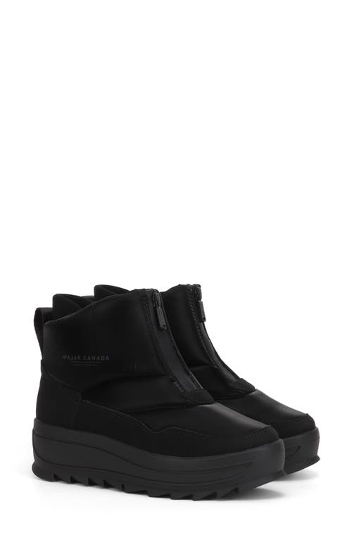 Pajar Gala Front Zip Waterproof Platform Ankle Bootie In Black