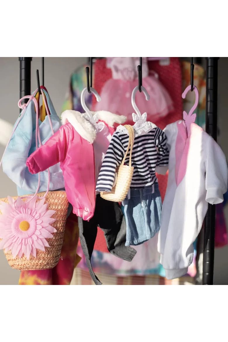 Pink Full-Outfit Hanger 24pk for 18" Doll Clothes- Hold Your Tops & Bottoms Together, Alternate, color, Pink