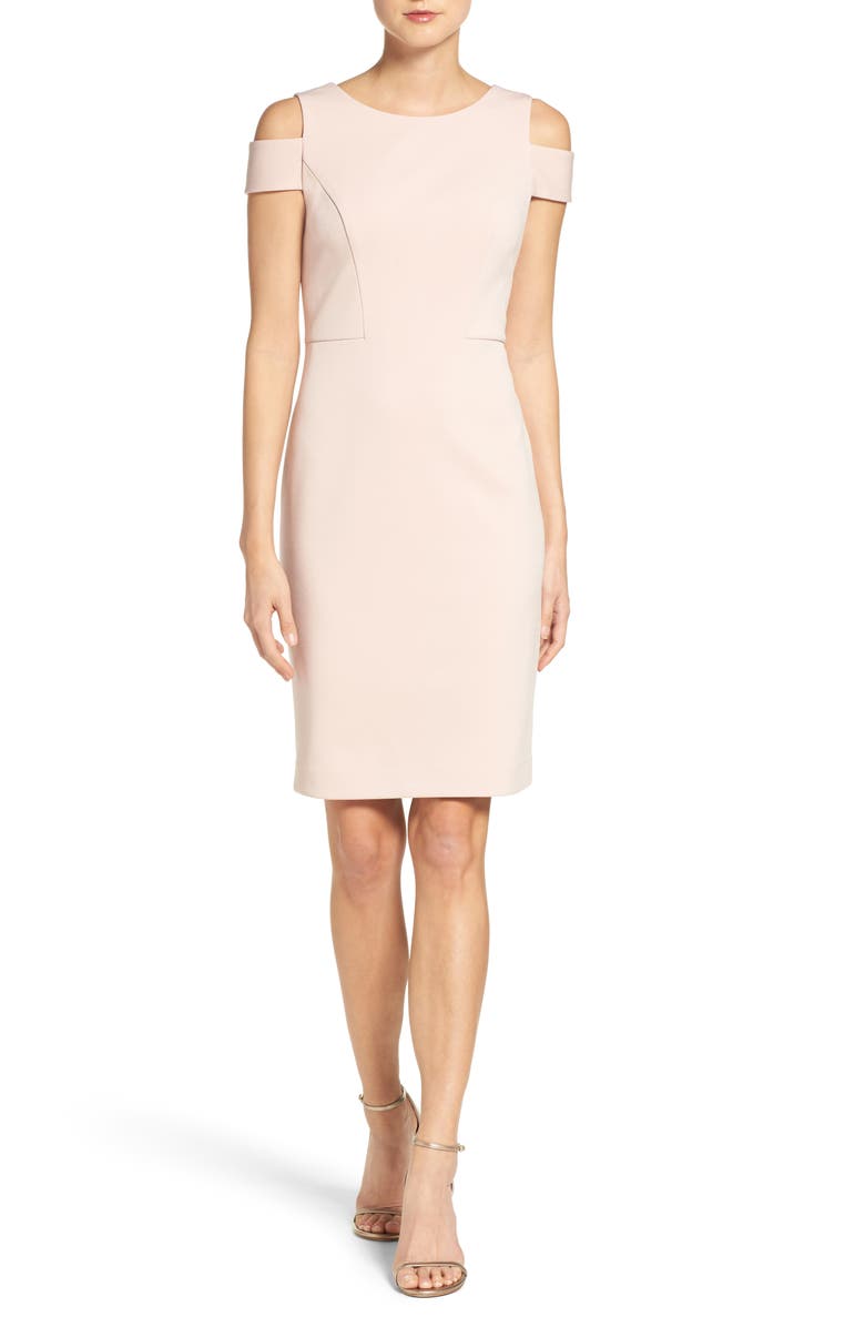 Vince Camuto Cold Shoulder Sheath Dress, Main, color,