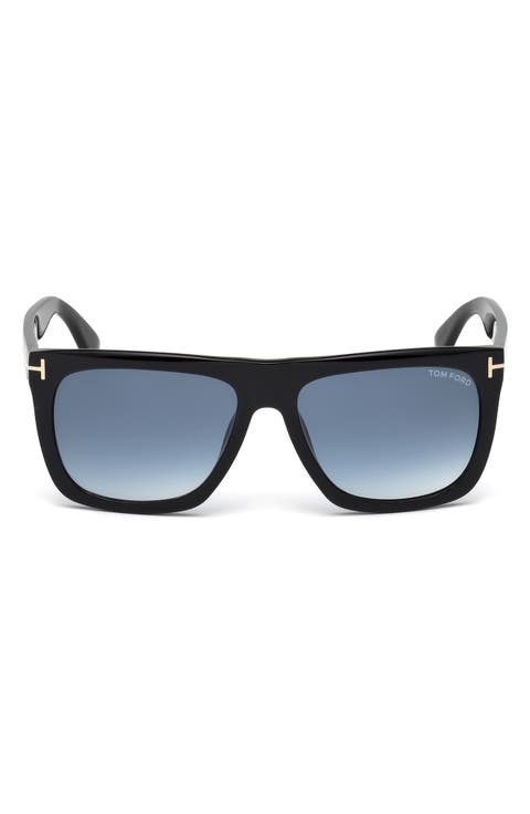 Morgan 57mm Gradient Rectangle Sunglasses
