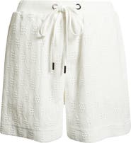 CITY BLUES Eyelet Drawstring Shorts