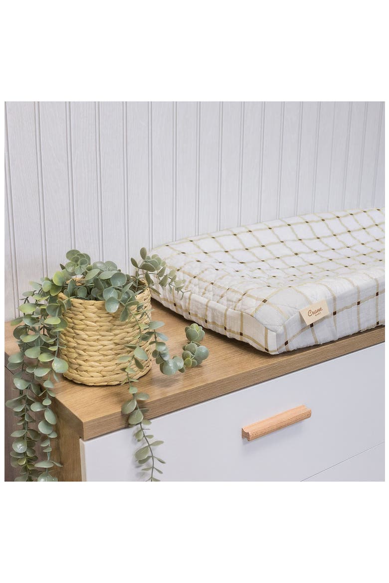 Avery Cotton Muslin Changing Pad Cover, Alternate, color, WHITE