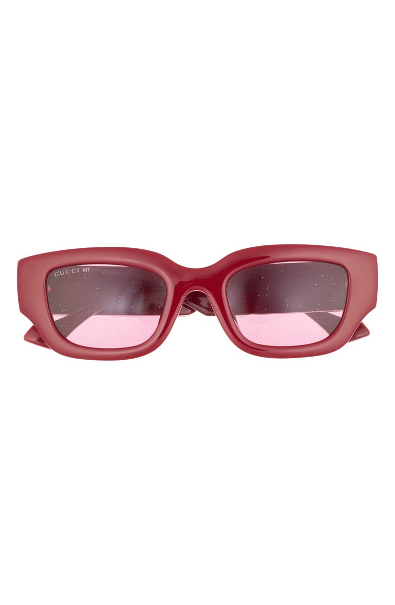 Gucci 51mm Cat Eye Sunglasses, Main, color, Burgundy Crystal Red