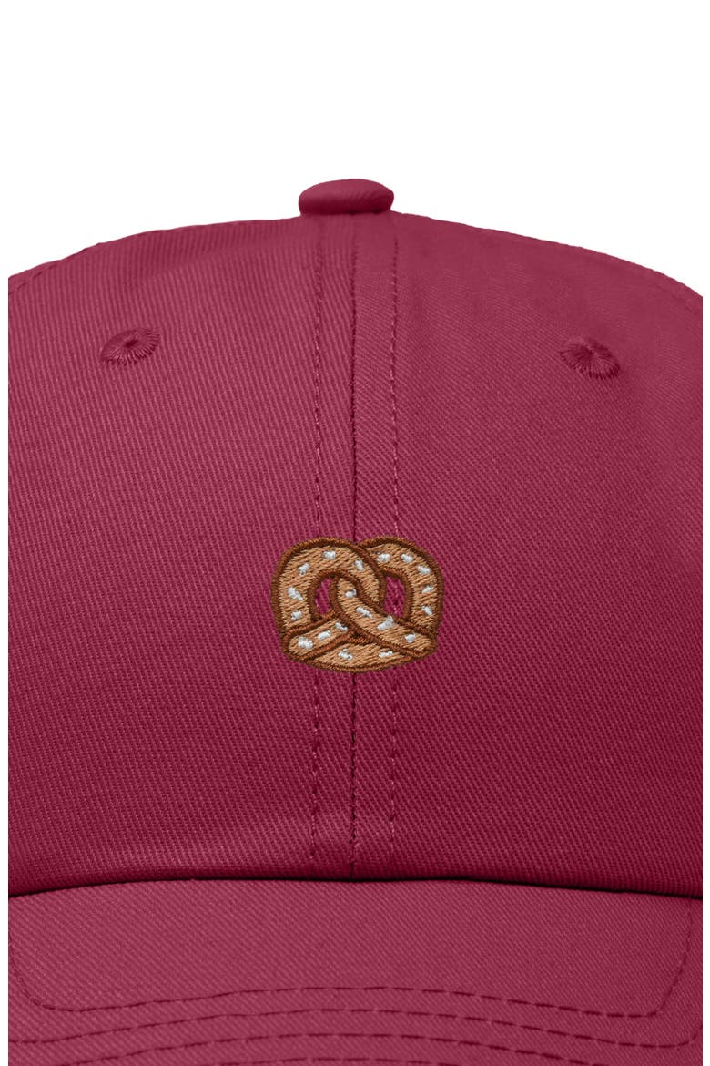 Pretzel Dad Cap, Alternate, color, Maroon