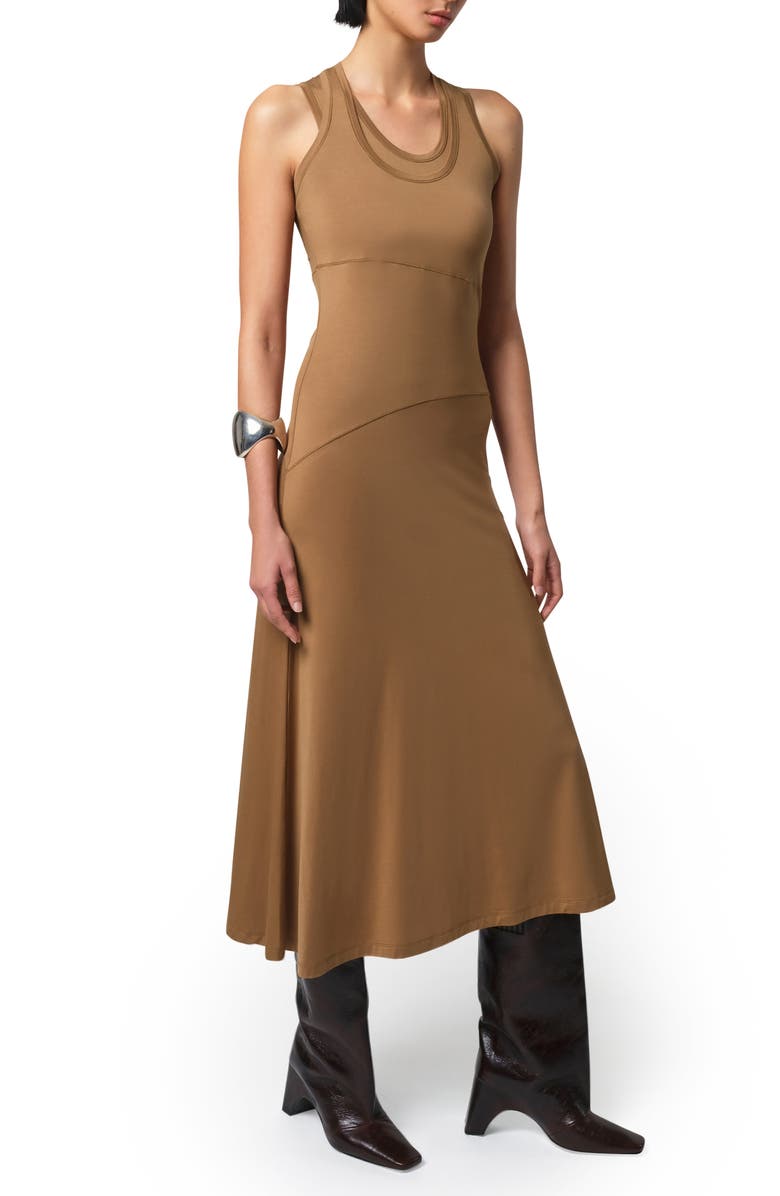 Apparis Lynn Double Layer Dress, Alternate, color, Saddle Brown
