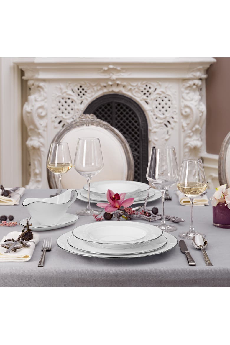 Anmut Platinum No.1 5-Piece Place Setting, Alternate, color, white