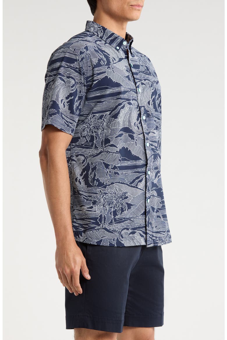 Sea Sketch Button-Down Shirt, Alternate, color, NAVY
