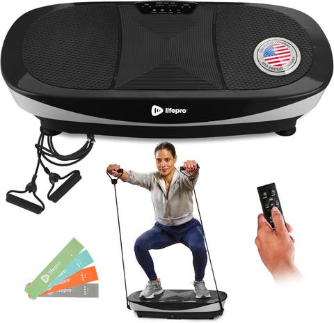 Rumblex Max 4D Vibration Plate Exercise Machine with Bands for Home Fitness and Recovery