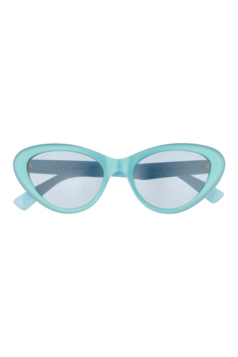 54mm Cat Eye Sunglasses, Main, color, LIGHT BLUE BLUE BLUE
