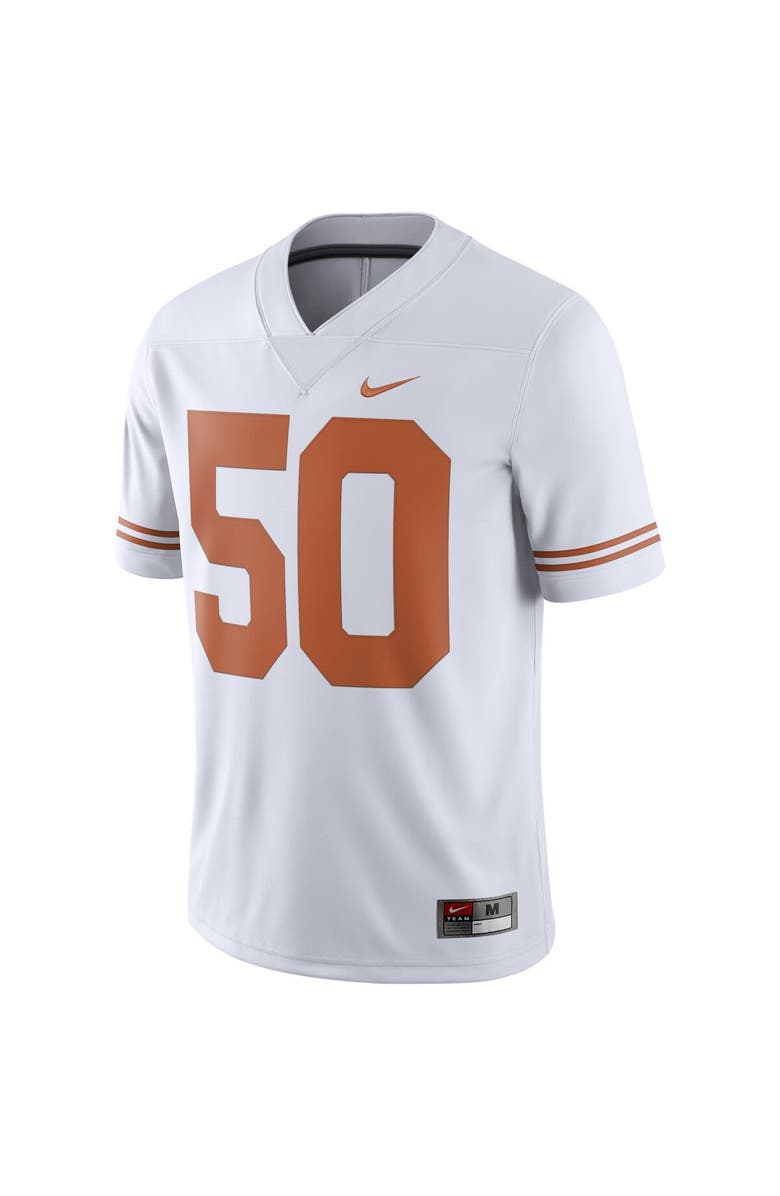 Nike Men's Nike #50 White Texas Longhorns College Alternate Limited Jersey, Alternate, color, White